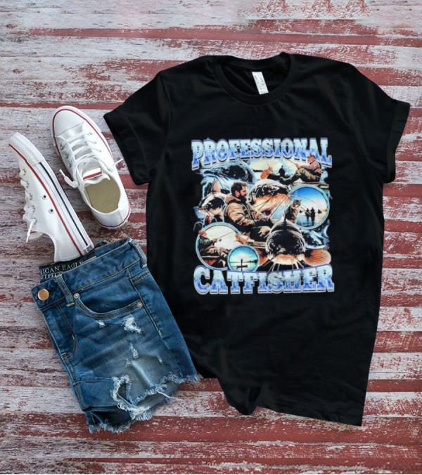 PROFESSIONAL CATFISHER FISHING ADVENTURE COLLAGE T-Shirt