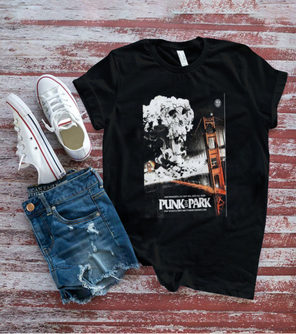 Punk In The Park San Francisco May 3 2025 Golden Gate Explosive Skull Event T-Shirt