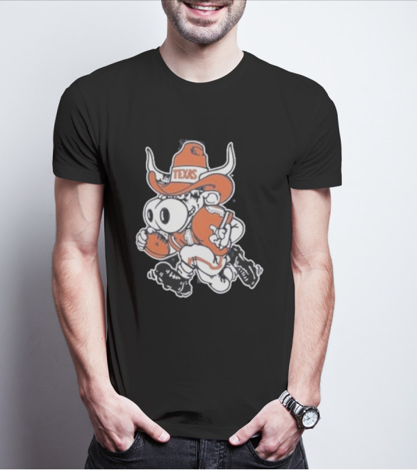 Texas Longhorns Bevo Mascot Football Cowboy T-Shirt