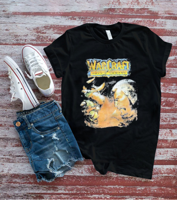 Warcraft Orcs And Humans Showdown Fantasy Battle Grey T-Shirt