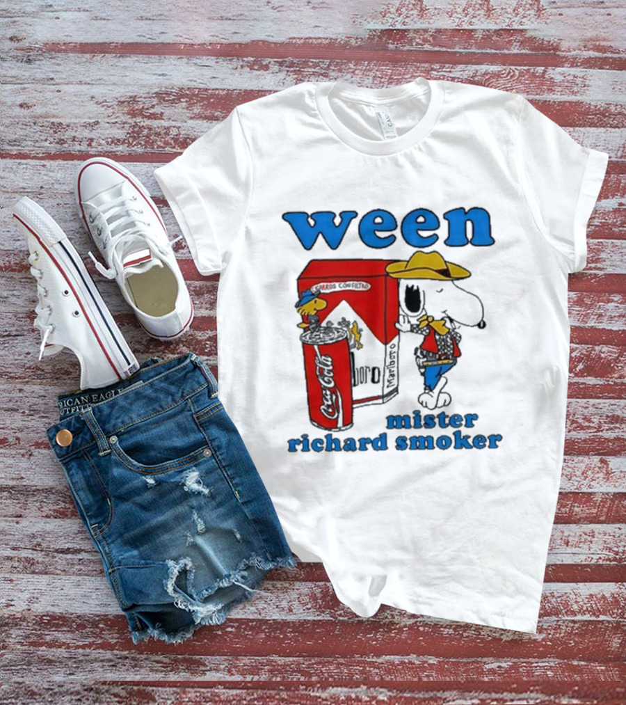Ween Mister Richard Smoker Snoopy Coca-Cola Marlboro T-Shirt
