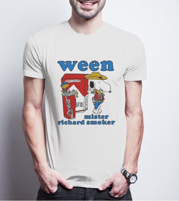 Ween Mister Richard Smoker Snoopy Coca-Cola Marlboro T-Shirt