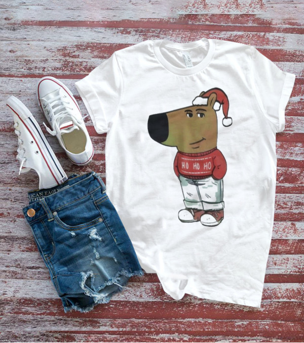 Ho Ho Ho Chill Guy Dog Christmas T-Shirt