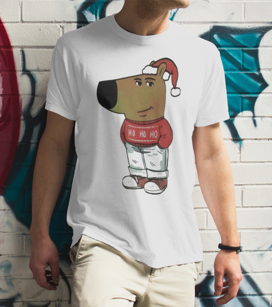 Ho Ho Ho Chill Guy Dog Christmas T-Shirt
