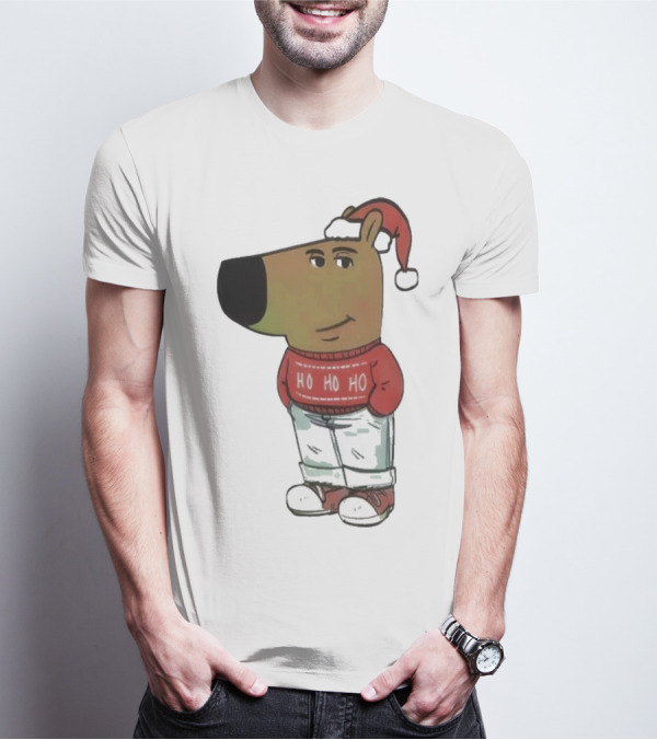 Ho Ho Ho Chill Guy Dog Christmas T-Shirt