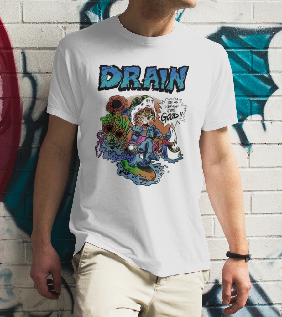 DRAIN Life's Hard But I Got It Good Skater Duck Bombs T-Shirt