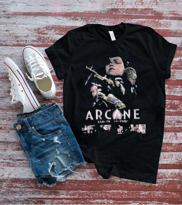 Arcane League Of Legends Jinx Vi And Caitlyn T-Shirt