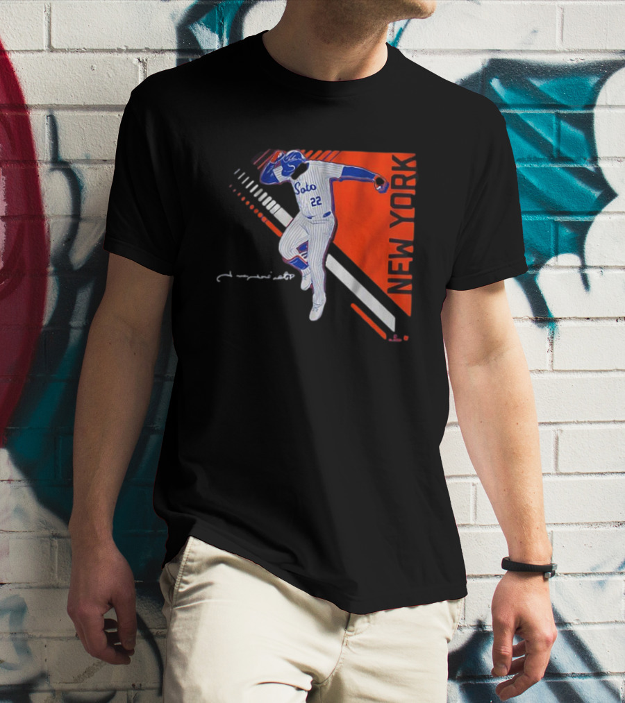 Juan Soto New York Pose 2.0 Pinstripes 22 T-Shirt