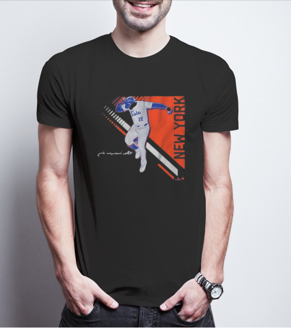 Juan Soto New York Pose 2.0 Pinstripes 22 T-Shirt