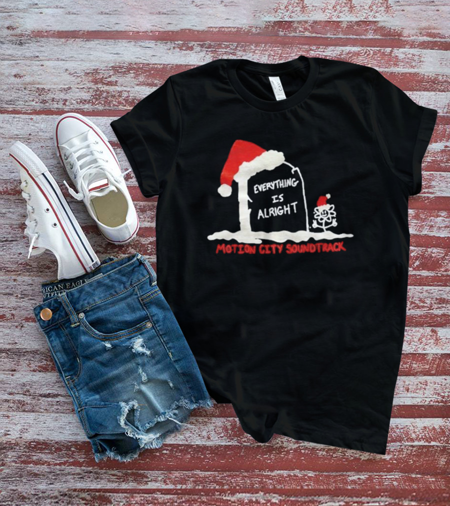 Motion City Soundtrack Everything Is Alright Santa Gravestone T-Shirt