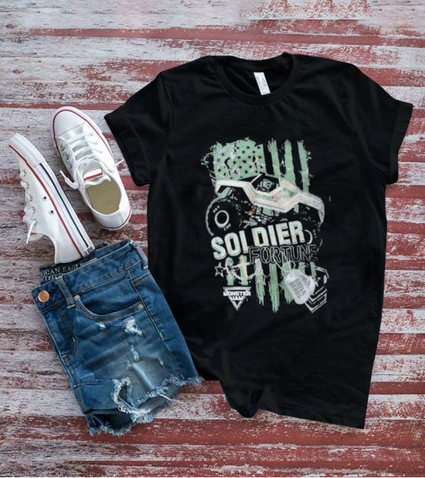 Soldier Fortune Monster Jam Truck American Flag Youth T-Shirt