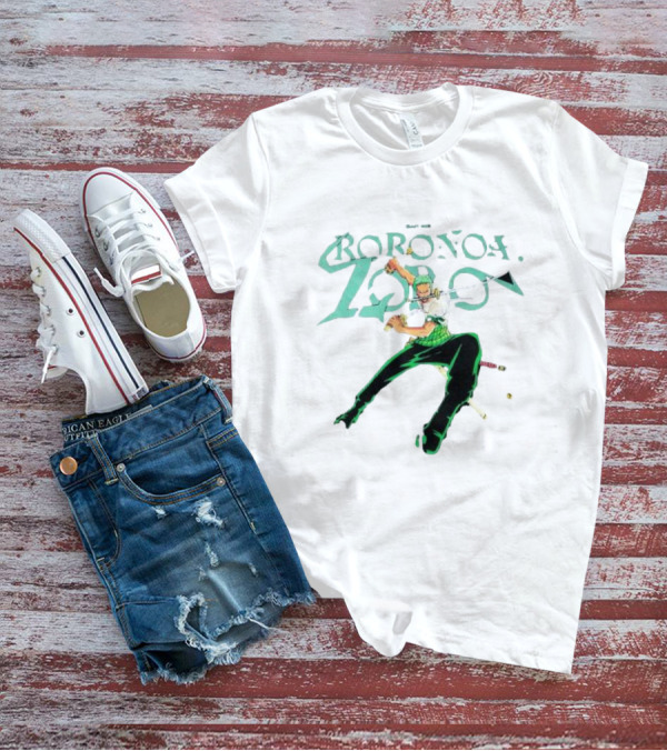 BAIT X One Piece Roronoa Zoro Green Sword Action T-Shirt