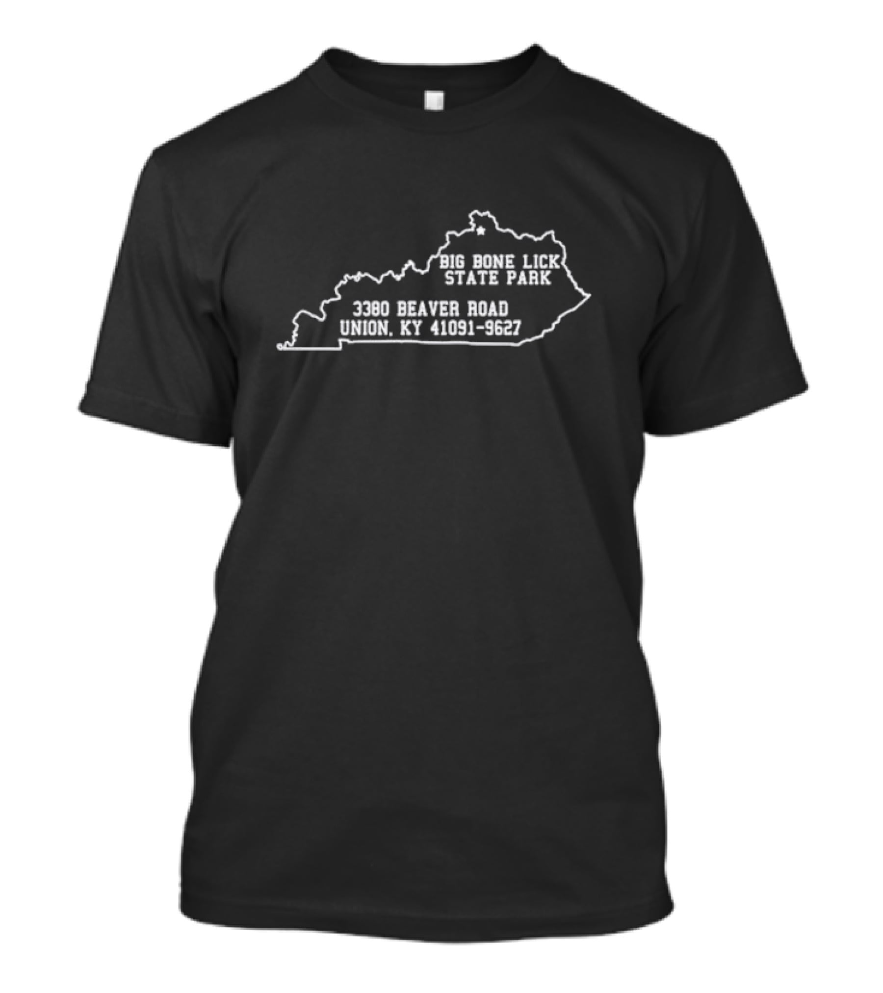 Big Bone Lick State Park Kentucky 3380 Beaver Road Union 41091-9627 Map T-Shirt