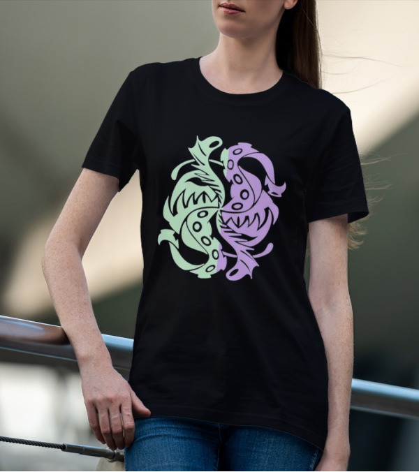 Envy Sigil Green And Purple Tribal Yin Yang T-Shirt