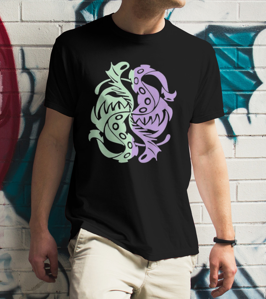 Envy Sigil Green And Purple Tribal Yin Yang T-Shirt