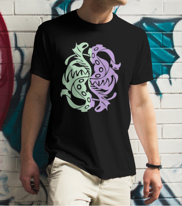 Envy Sigil Green And Purple Tribal Yin Yang T-Shirt