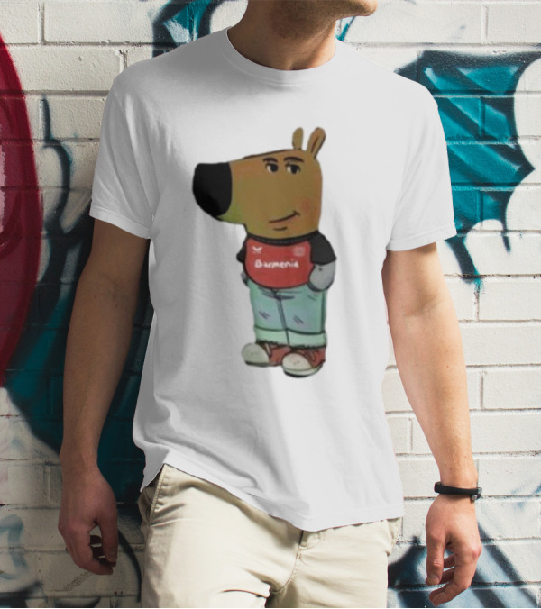 Chill Guy Dog Bayer 04 Leverkusen Mascot Wearing Red Black T-Shirt