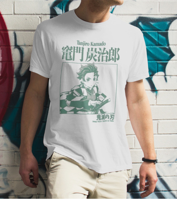 Tanjiro Kamado Demon Slayer Kimetsu No Yaiba Halftone T-Shirt