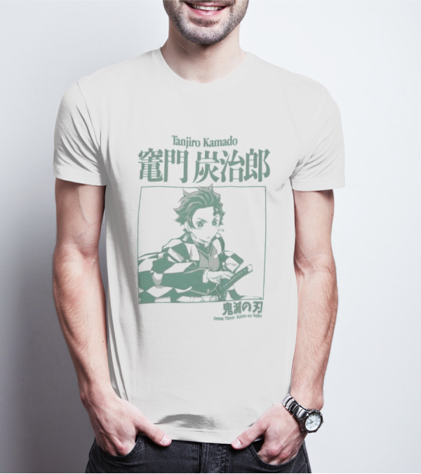 Tanjiro Kamado Demon Slayer Kimetsu No Yaiba Halftone T-Shirt