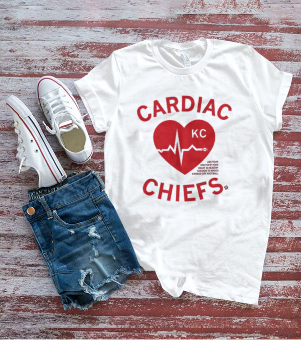 Cardiac Chiefs KC Heartbeat Kansas City Football T-Shirt