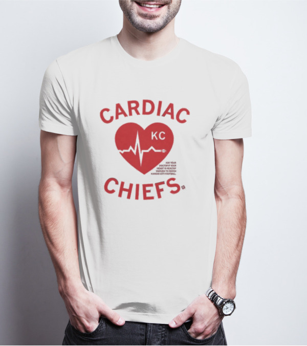 Cardiac Chiefs KC Heartbeat Kansas City Football T-Shirt