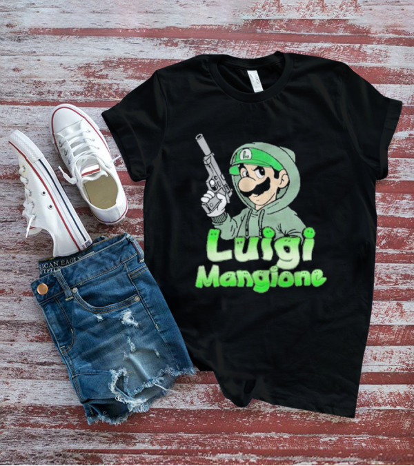 Luigi Mangione Hoodie Gun Character Mashup T-Shirt