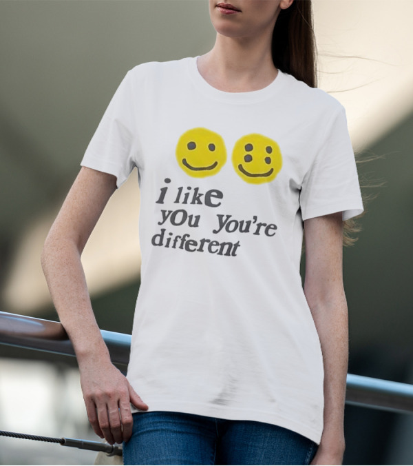 Cactus Plant Flea Market I Like You You're Different Smiley Faces T-Shirt