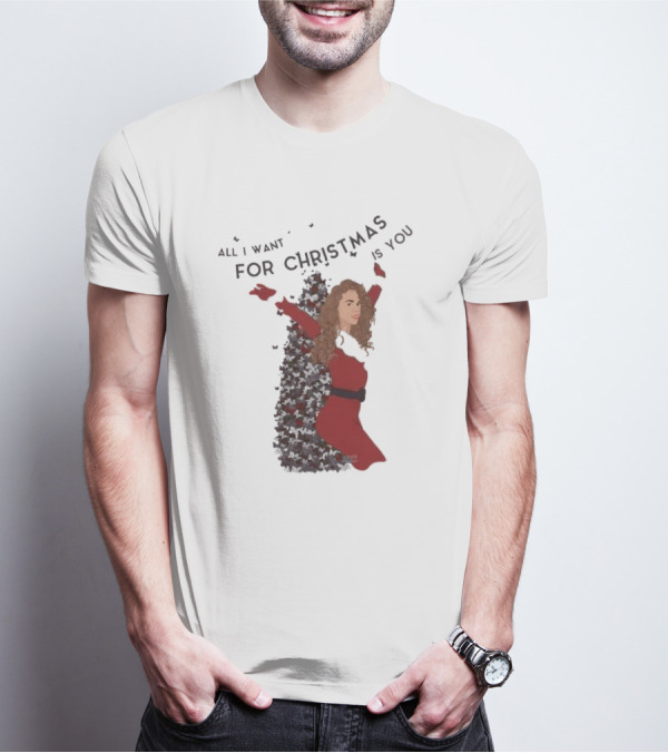 All I Want For Christmas Is You Mariah Carey Butterfly Holiday T-Shirt