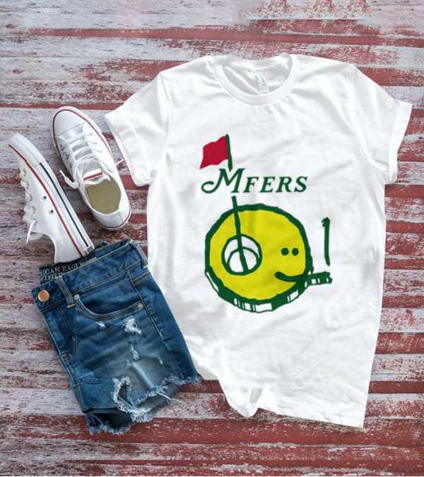 Mfers Sartosh Pitito Golf Flag Yellow Face T-Shirt