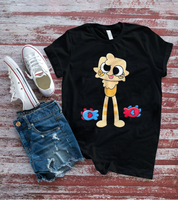 Dandy’s World Goob Costume For Kids And Adults Christmas Cartoon Character With Playful Fish Icons T-Shirt