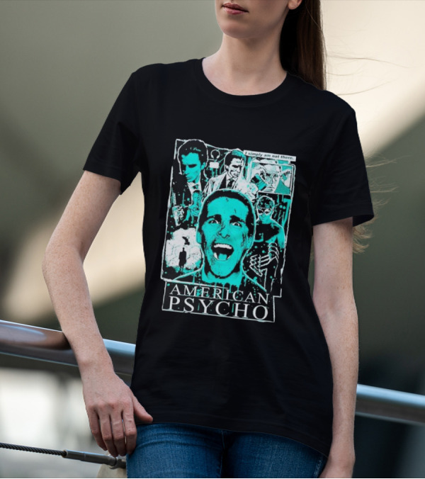 American Psycho Patrick Bateman I Simply Am Not There Collage T-Shirt