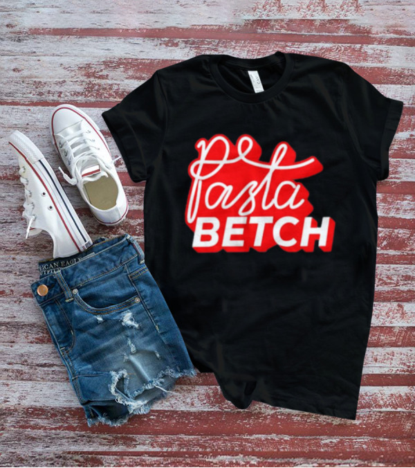 ITSQCP Pasta Betch Red And White Bold Script T-Shirt