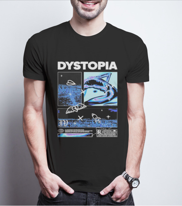 Dystopia Ivoxygen All Emotions In Ties Life Come To Live Shadows May Conceal But Light Never Fades Restricted T-Shirt