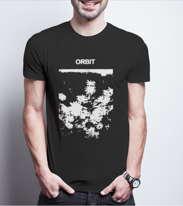Orbit Flowers White Silhouettes T-Shirt