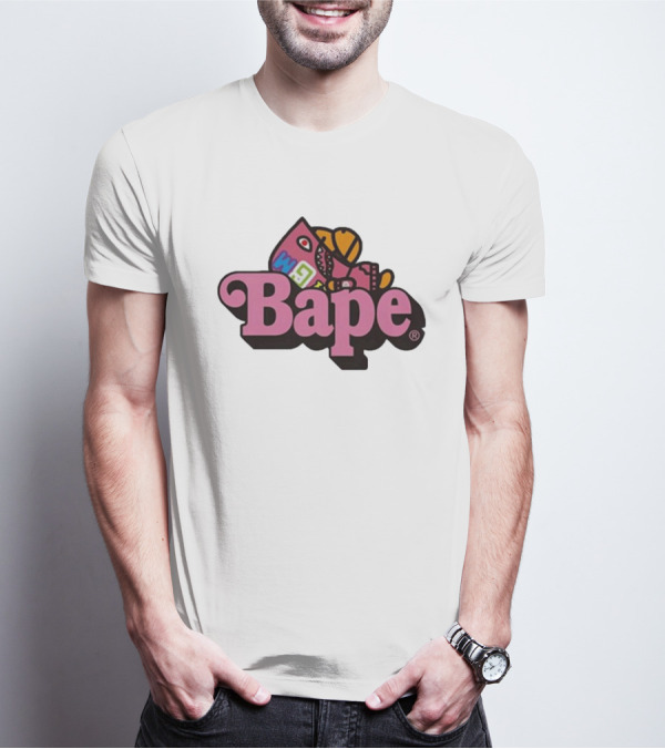 Bape Pink Shark Milo WGM T-Shirt