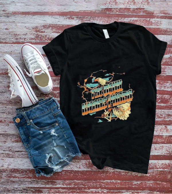 The Devil Wears Prada Bald Eagle Electric Orange And Blue T-Shirt