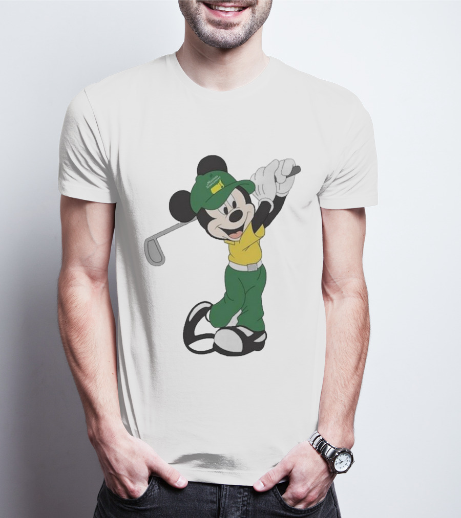 Mickey Mouse Golf Masters Tournament Iconic Swing T-Shirt