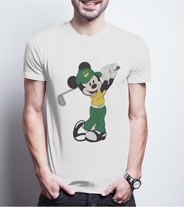 Mickey Mouse Golf Masters Tournament Iconic Swing T-Shirt
