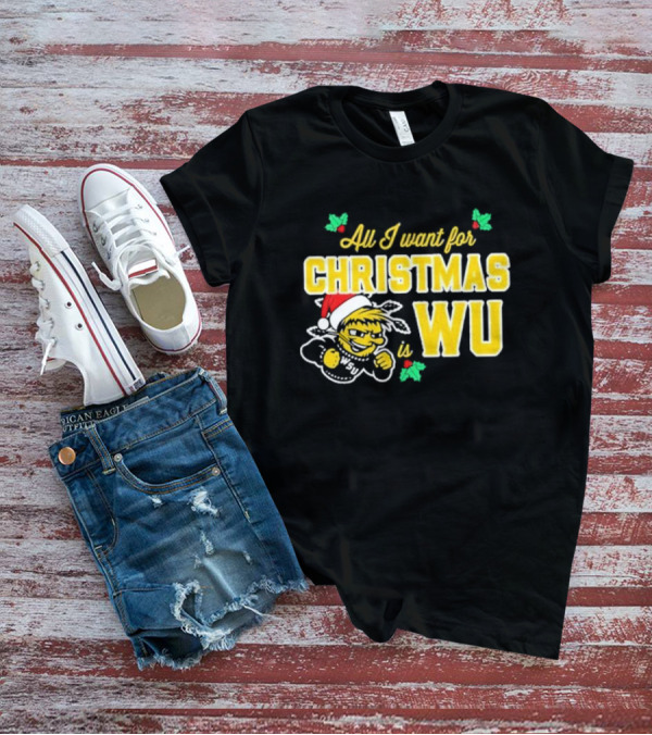 All I Want For Christmas Is Wu Santa Shocker Character WSU Holiday T-Shirt
