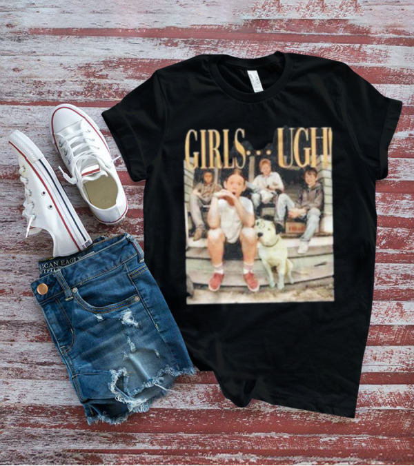 GIRLS UGH Thug Life Valentine Boys Sitting With Dog T-Shirt