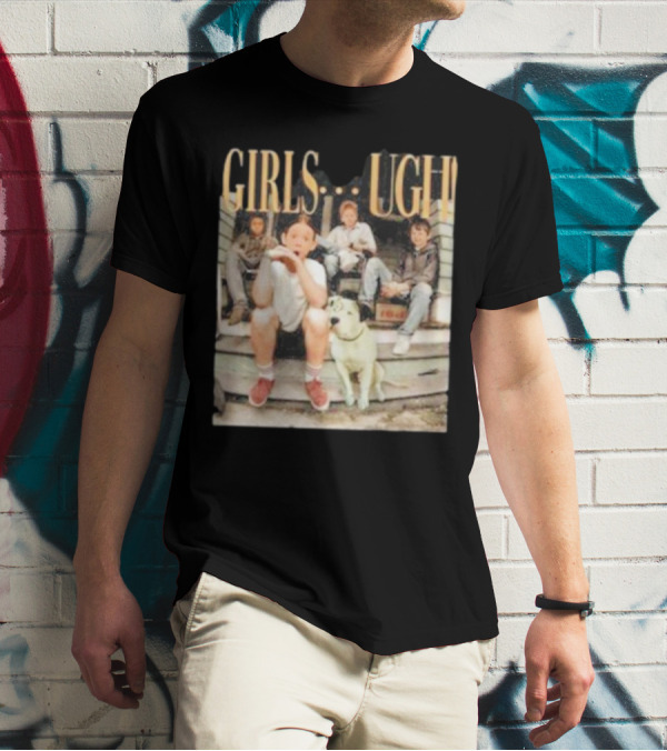 GIRLS UGH Thug Life Valentine Boys Sitting With Dog T-Shirt