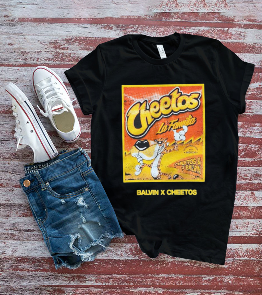 Cheetos La Familia Merch Balvin X Cheetos Collaboration T-Shirt