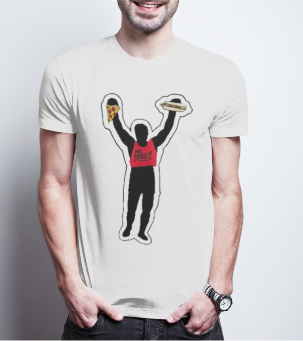 Dave Portnoy Del Rossi’s Strongman Cheesesteak Pizza T-Shirt