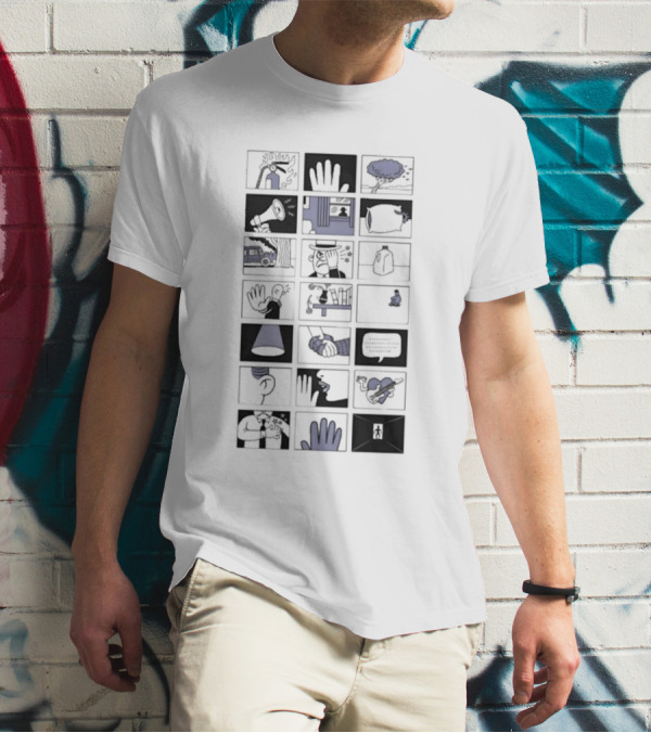 Fingertips: Visual Storyboard Of Hand Motifs And Everyday Life T-Shirt