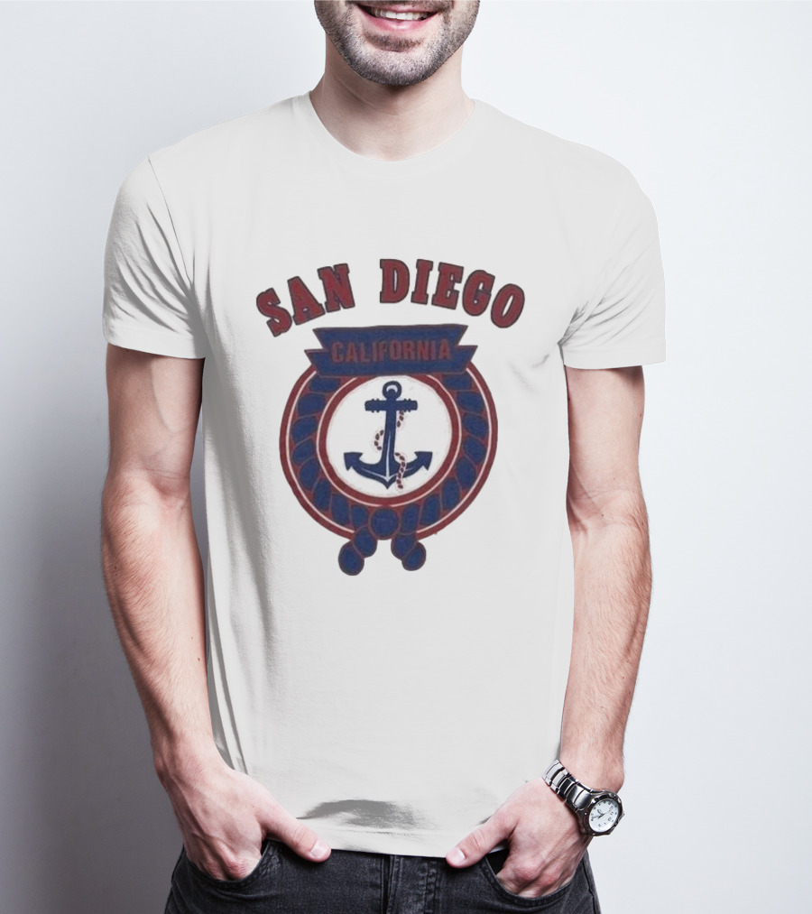San Diego California Anchor Emblem T-Shirt