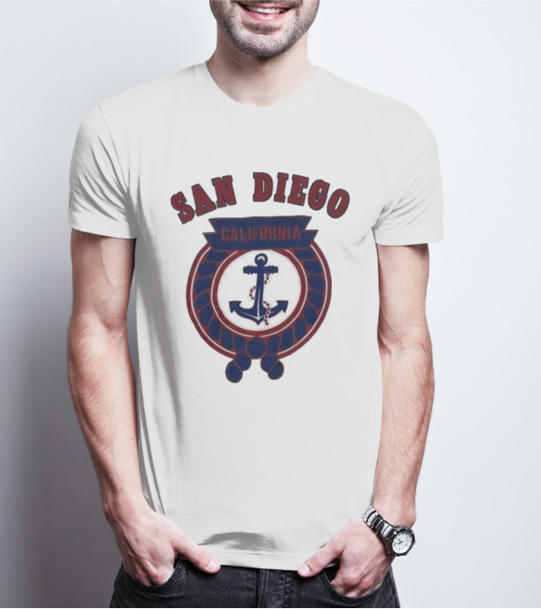 San Diego California Anchor Emblem T-Shirt