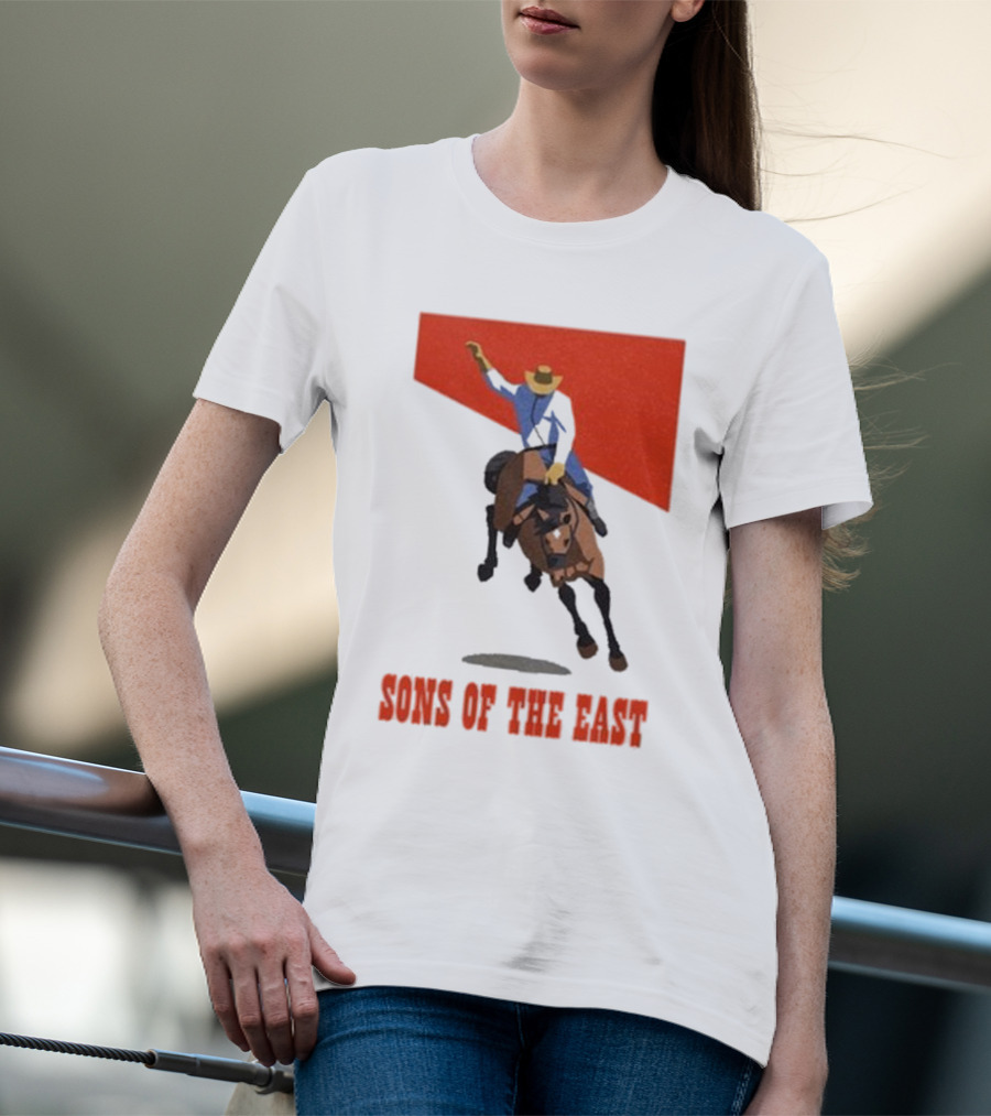 Sons Of The East Cowboy Riding Bucking Horse T-Shirt