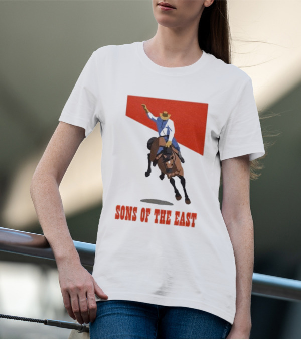Sons Of The East Cowboy Riding Bucking Horse T-Shirt
