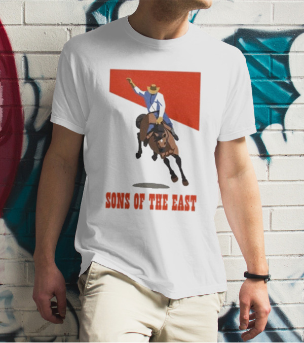 Sons Of The East Cowboy Riding Bucking Horse T-Shirt