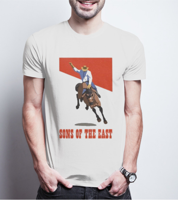 Sons Of The East Cowboy Riding Bucking Horse T-Shirt